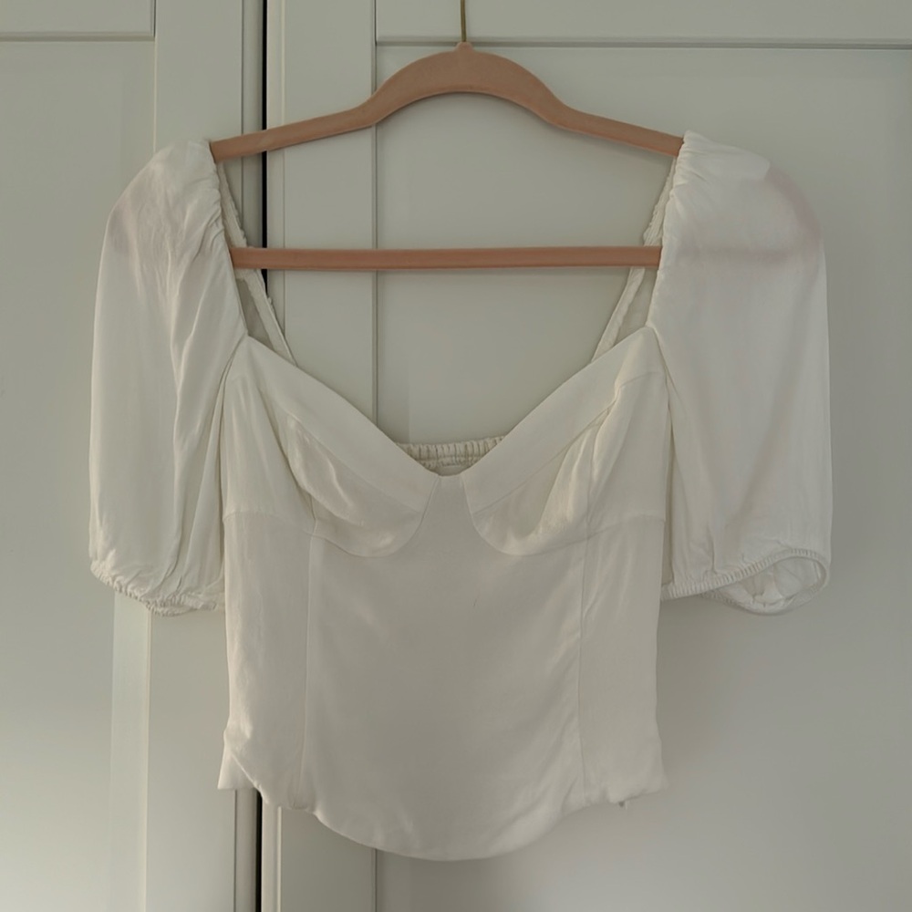 aritzia Wilfred white top